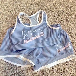 NCA Varsity set purchased at NCA. YM bottom and YS top